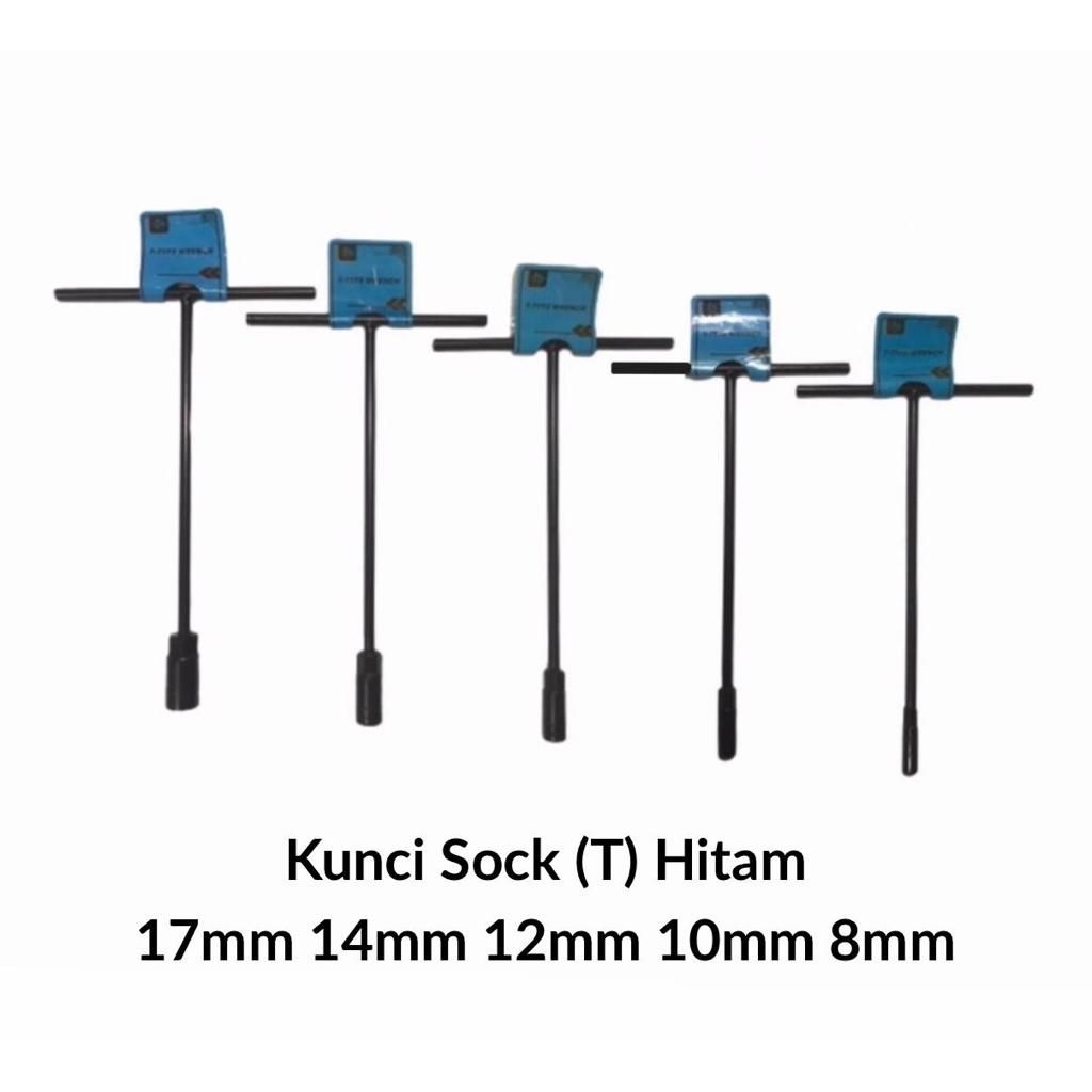 Kunci sok T hitam fit 12mm /Kunci Sock 12mm