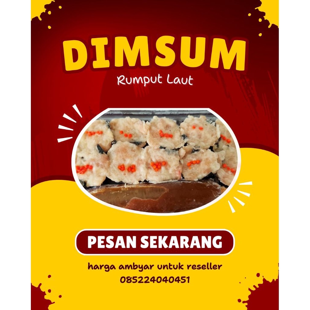 

dimsum rumput laut mini + sambal homemade