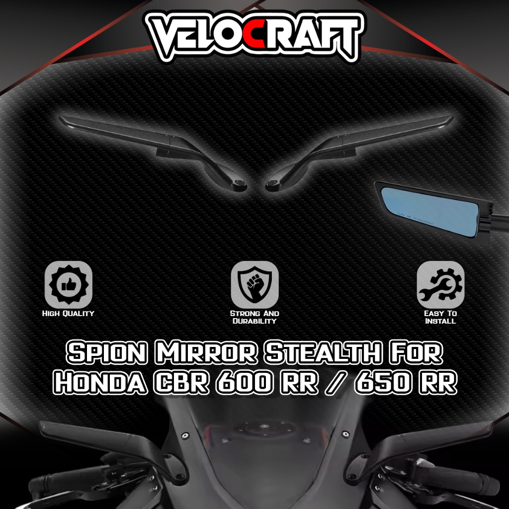 VELOCRAFT Spion Stealth Honda CBR 600RR CBR600RR CBR 600 RR Motorcycle Model Winglet Rearview Mirror