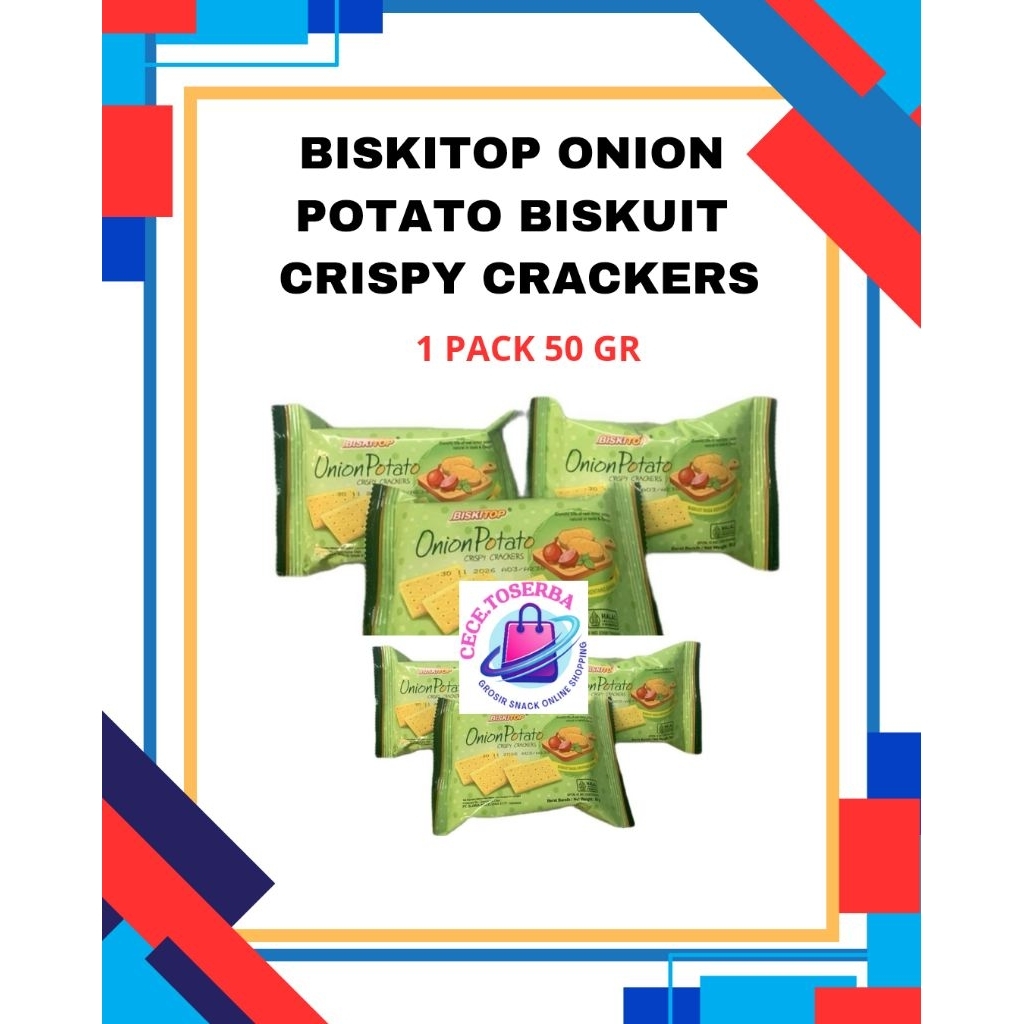 

ONION POTATO CRISPY CRACKERS 50 GR - BISKITOP