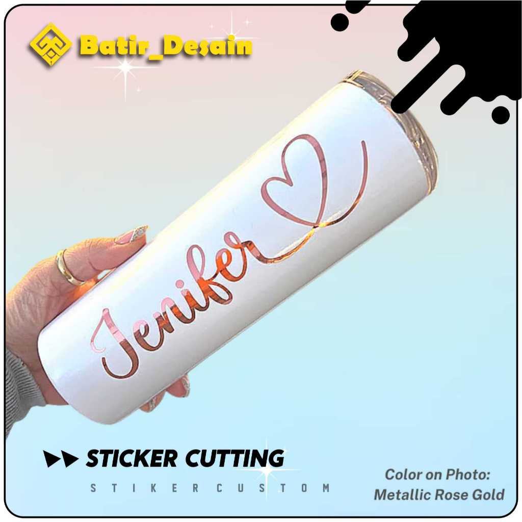 

Sticker Cutting Hologram Glitter Label Nama Cutting Waterproof