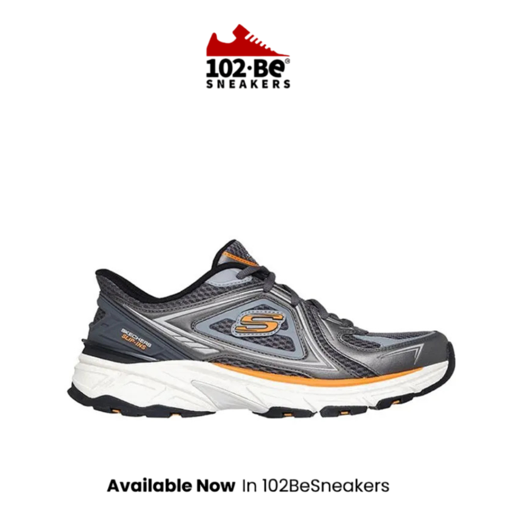 Sepatu Skechers Slip-Ins Stamina Sport Men's Training Shoes - Charcoal Original