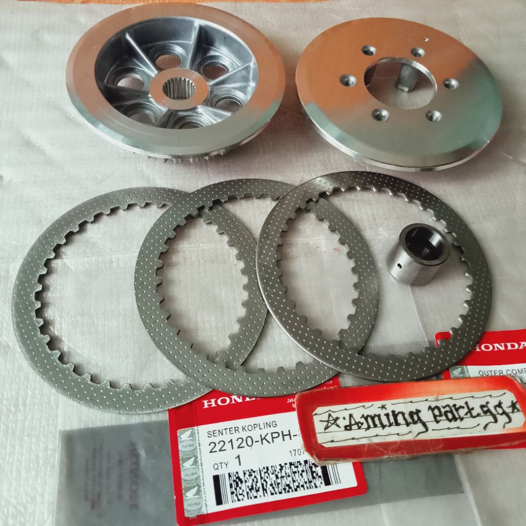 Rumah Kopling Lawan + Bos Rumah Kopling + Plat Gesek Besi Supra X 125 Kirana Kode KPH