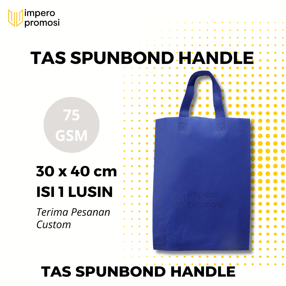 

Impero - GOODIE BAG SPUNBOND HANDLE 30x40 / Harga Lusinan / Kantong Belanja Murah (Biru)