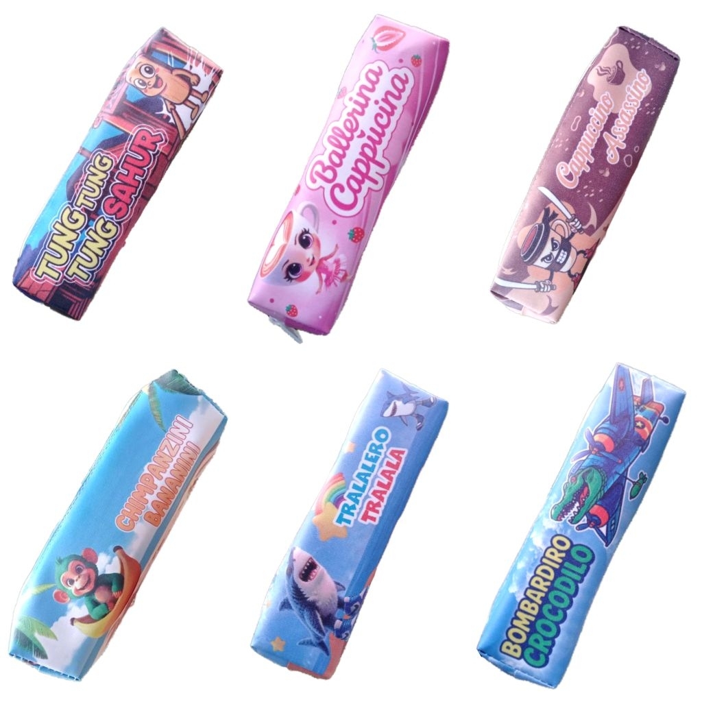 

Tempat pensil gambar anomali tungtungtung sahur/ tempat pensil anak capucina balerina/ crocodiro bombardilo