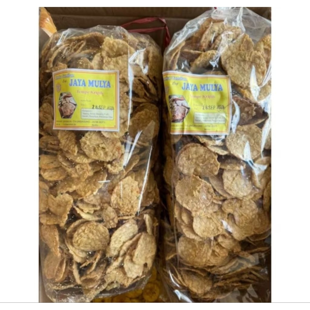 Keripik tempe 1 kg / keripik tempe tepung 1 kg / keripik tempe tepung jaya mulia
