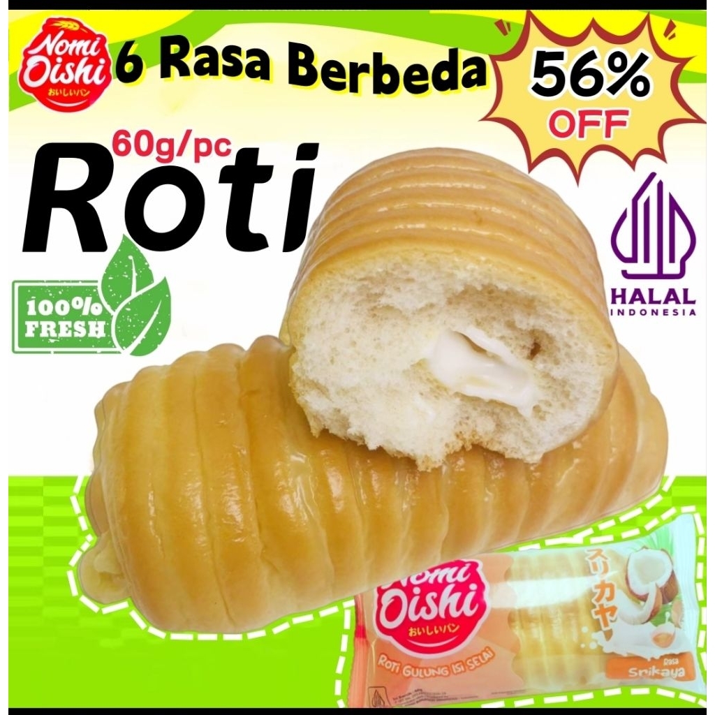 

Oishi Roti Gulung isi 1pcs Varian rasa