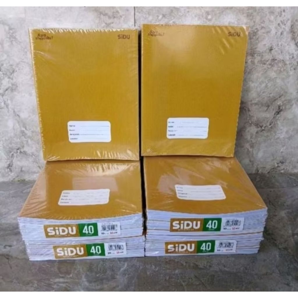 

Jual Buku Tulis SIDU Kraft isi 40 lembar (sampul cokelat) 1pak isi 10pcs Terlaris