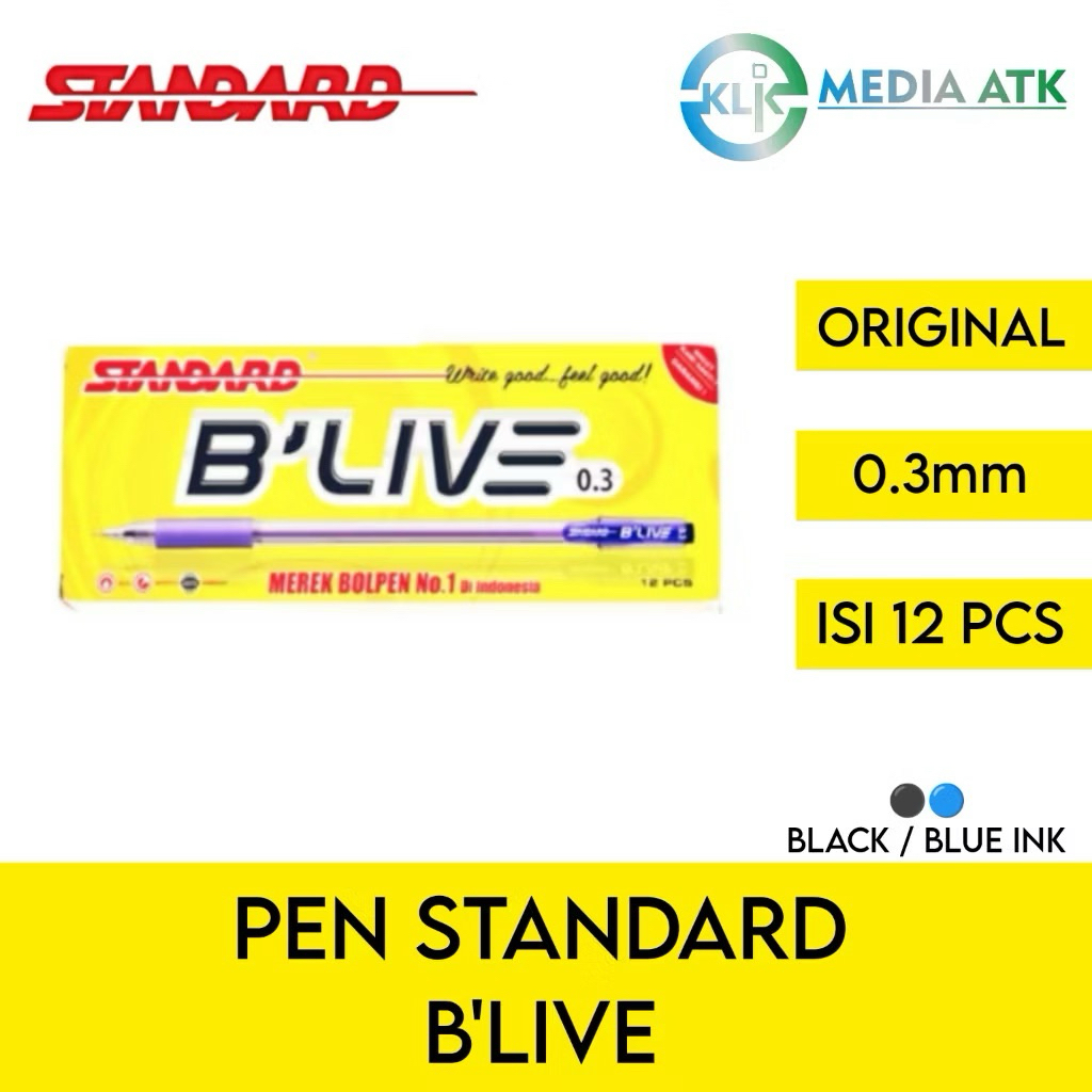 

Pen Standard Blive 0.3mm Oil Gel 12 Pcs