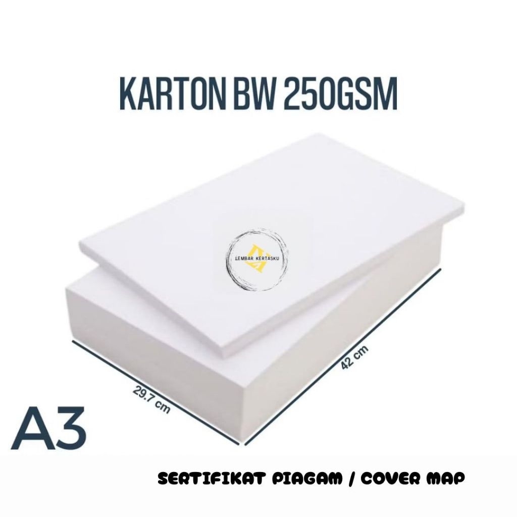 

Kertas BW 250gsm A3 isi 50 lembar / Kertas Karton BW