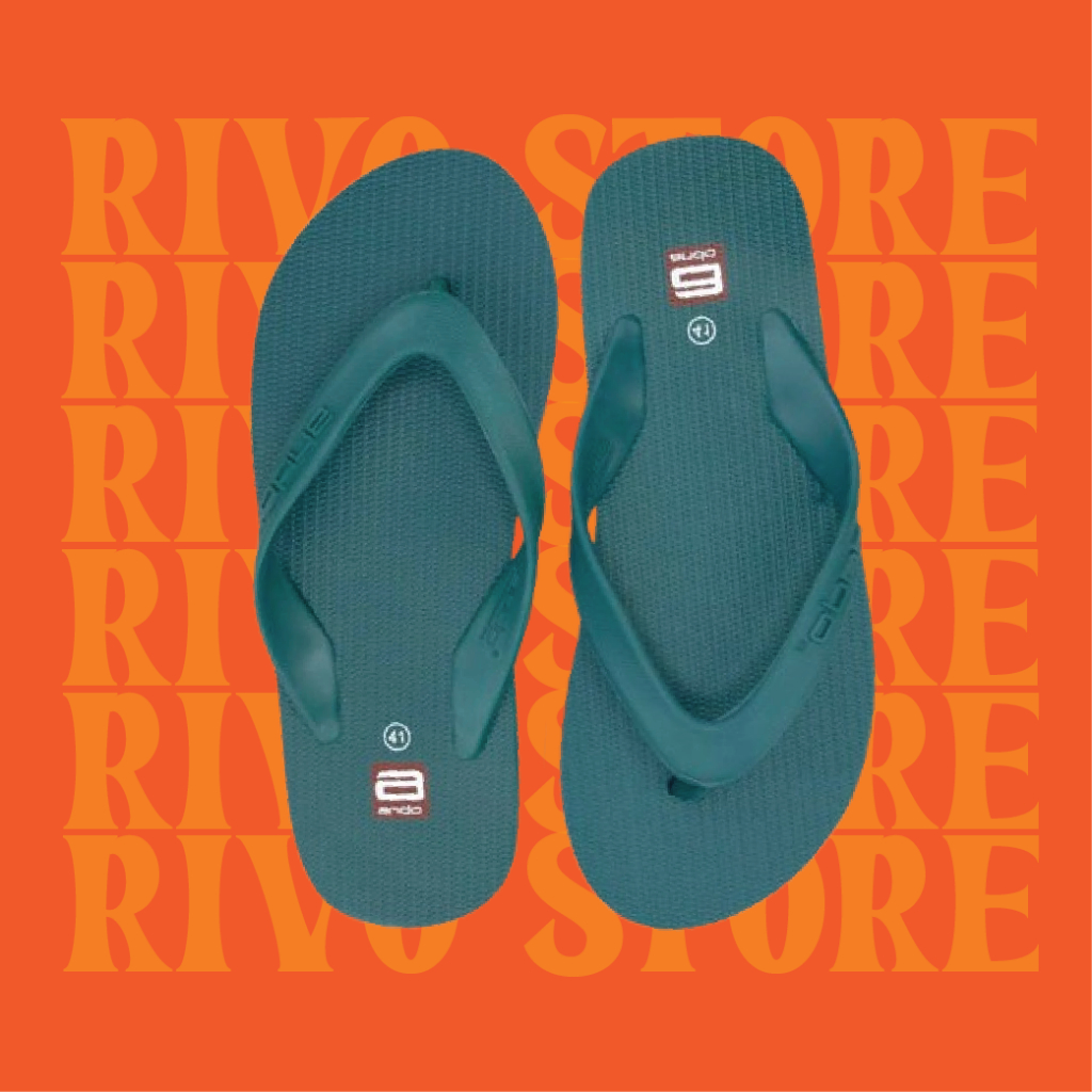 SANDAL ANDO DISTRO Sandal Ando Jepit Hawaii Pria Hijau Sandal jepit santai pria Sandal jepit casual 