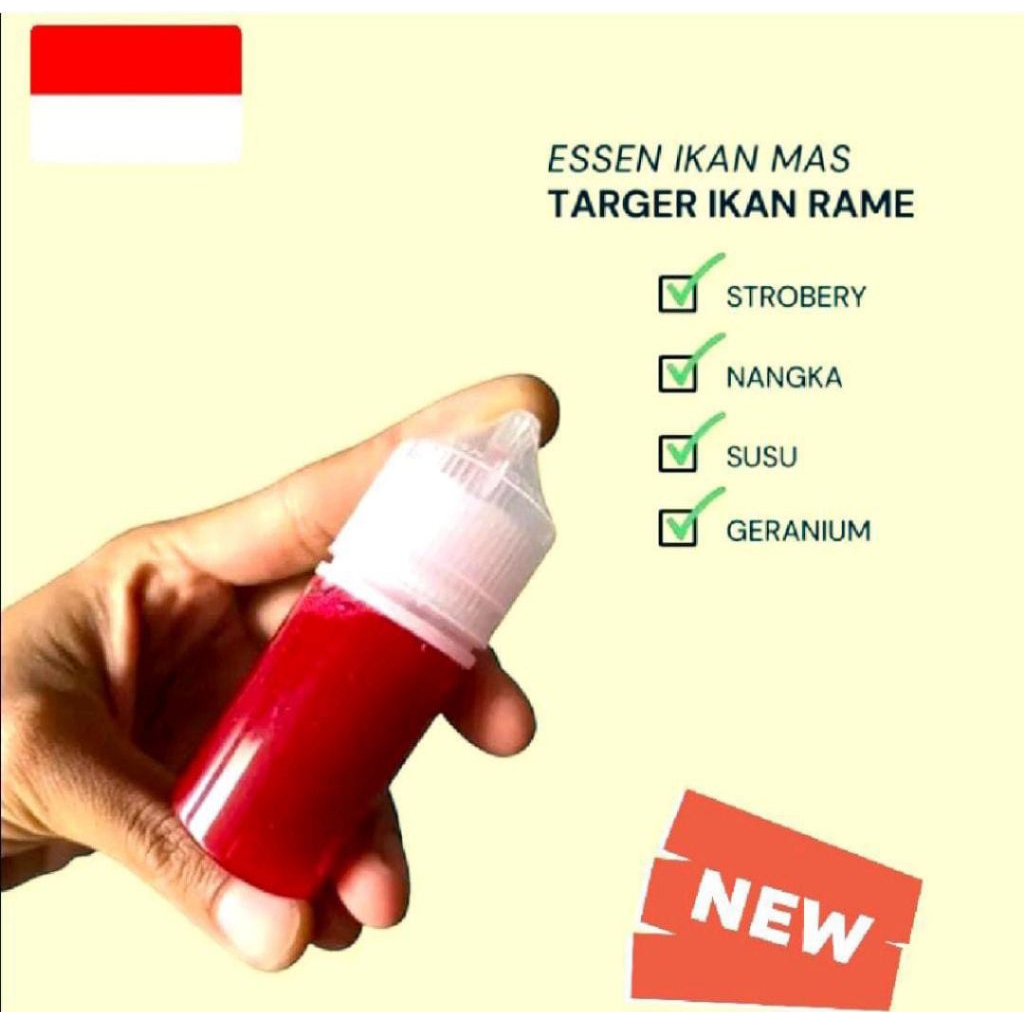 Essen Oplosan ikan Mas Aroma Stroberi Nangka Susu Geranium 30ml B-66