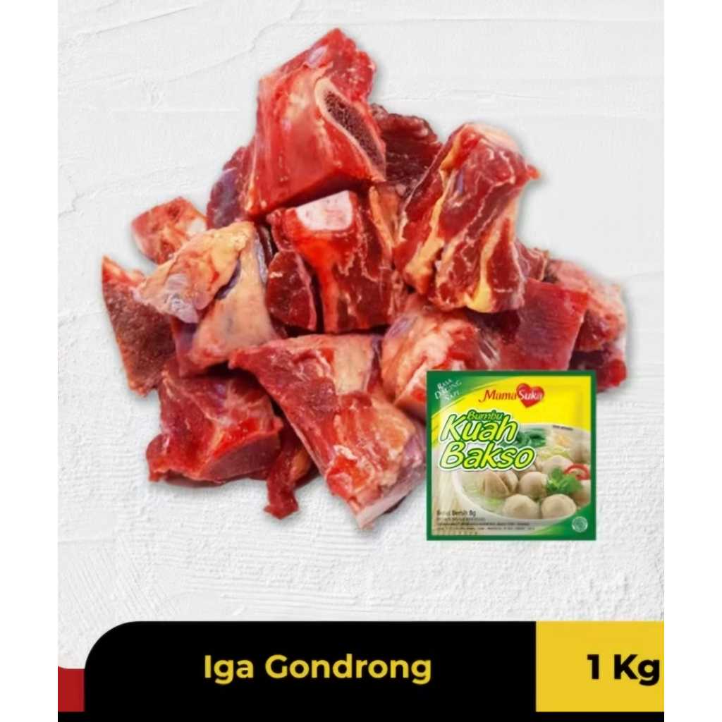 tulang iga gondrong 1 kg free bumbu kuah bakso