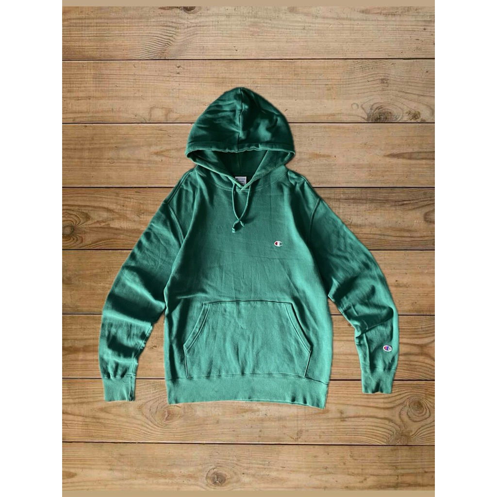HOODIE CHAMPION GREEN / HIJAU SECOND ORIGINAL