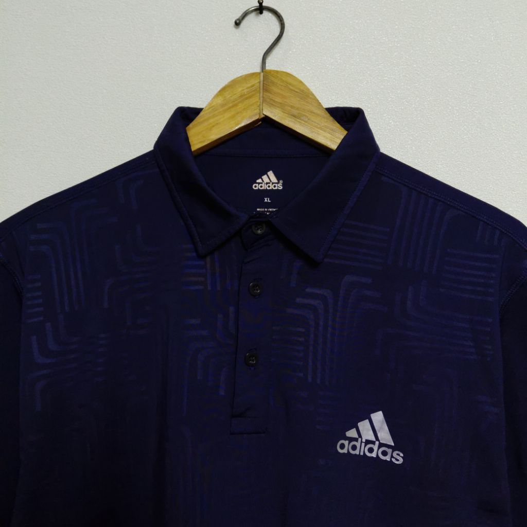 Adidas baju kaos kerah olahraga pria, baju atasan olahraga pria