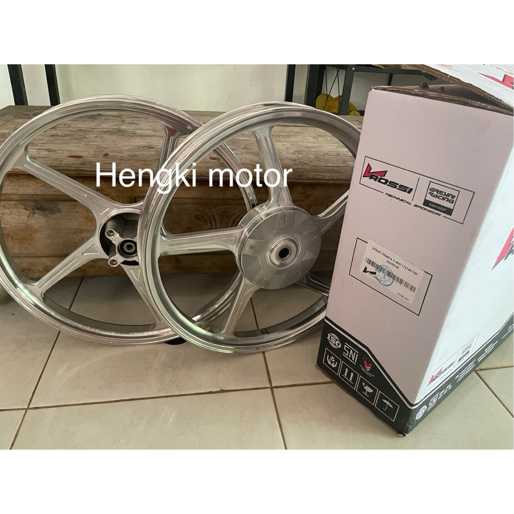 velg racing prime ring 17 untuk mio sporty ,mio smile,mio soul lama,nouvo uk 140/160x17 silver Nc