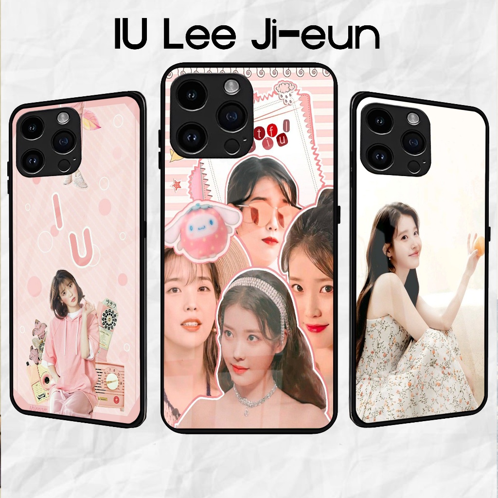 IU Lee Ji-eun - Softcase Glass - Softcase Glossy - Softcase Kaca -ALL TIPE HP - Iphone samsung xiaom