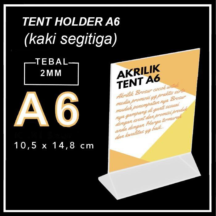 

Tent Holder A6 10,5 x 14,8cm tanpa LOGO Kaki Segitiga 2mm Surabaya
