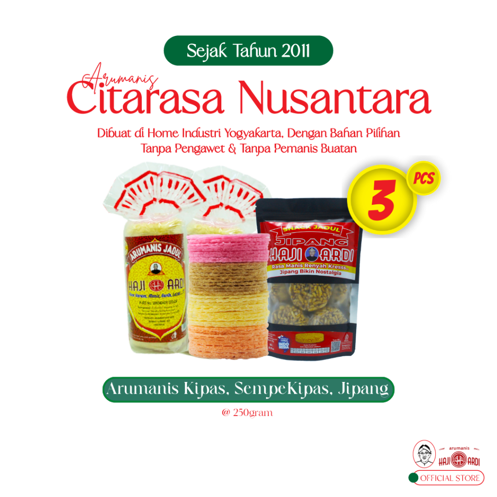 

Arumanis Haji Ardi Snack Jadul - Arumanis Kipas - Sempe - Jipang