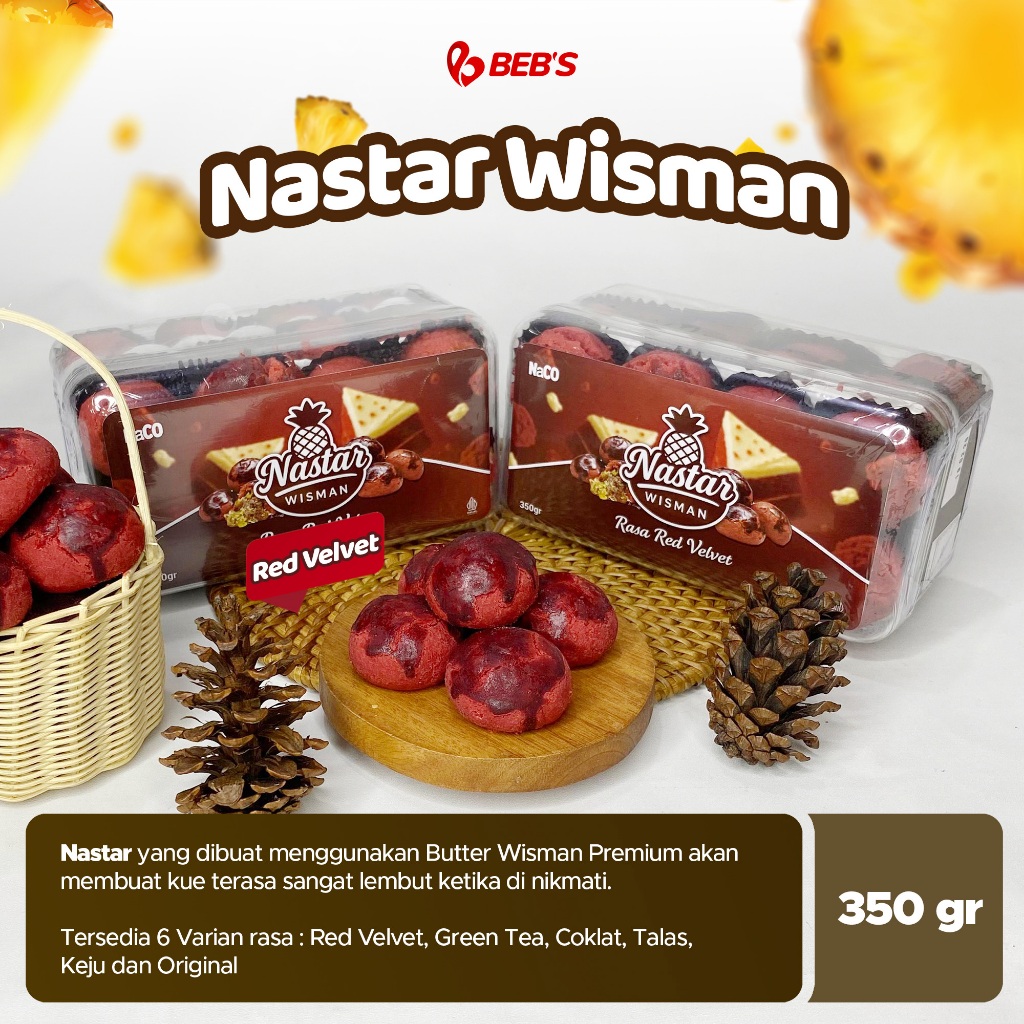 

Nastar Wisman Premium Aneka Rasa 350gr | Kue Kering Selai Nanas Cookies Hari Raya Lebaran