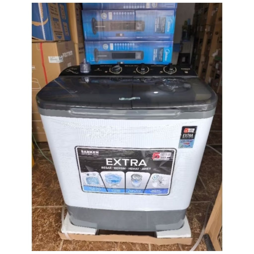 mesin cuci 2 tabung 8kg sanken/mesin cuci 8kg sanken 2 tabung TW-8900