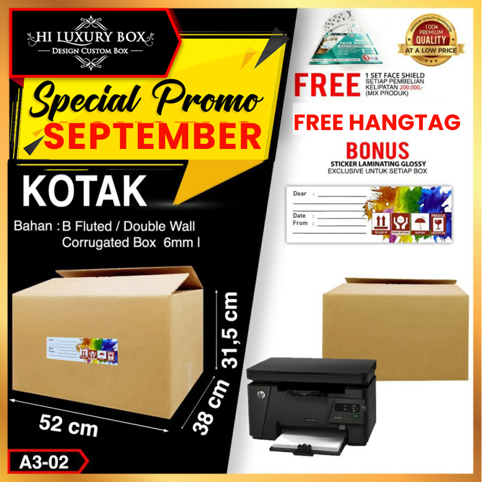 

Kotak Serbaguna Dus Packing Serbaguna Kraft Murah 52x38x31,5 A3-02