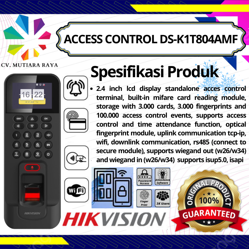 ACCESS CONTROL DS-K1T804AMF