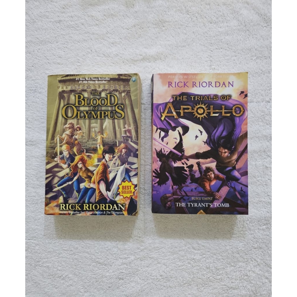 Preloved Rick Riordan Novel The Blood of Olympus & The Trials of Apollo