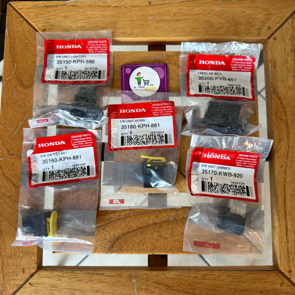 Saklar Tombol Lampu Sein Klakson Stater Fullset Beat Karbu Spacy Scoopy Karbu Original AHM