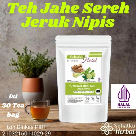 

Teh Sereh Kunyit dan Jeruk Nipis : Teh Rimpang Alami isi 30 tea bag