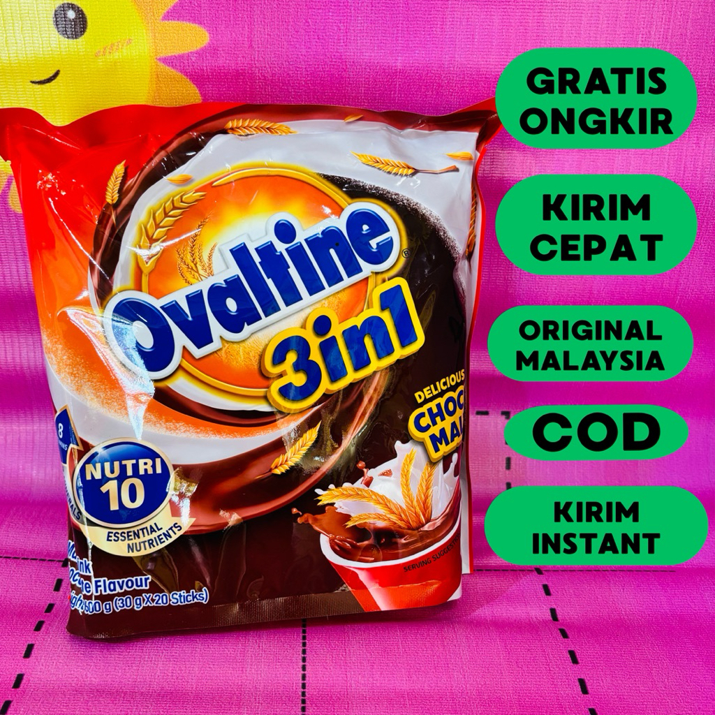 Ovaltine 3in1 Malaysia Thailand isi 20 Stick / Ovaltine Malaysia / Ovaltine Thailand