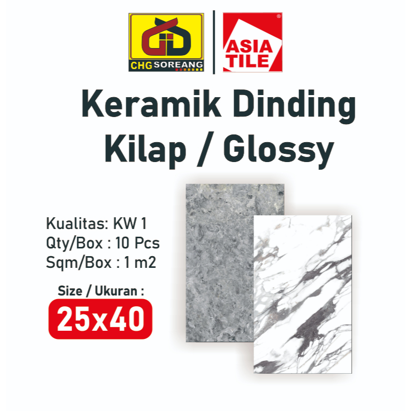 KERAMIK 25X40 ASIA TILE / KERAMIK DINDING 25X40