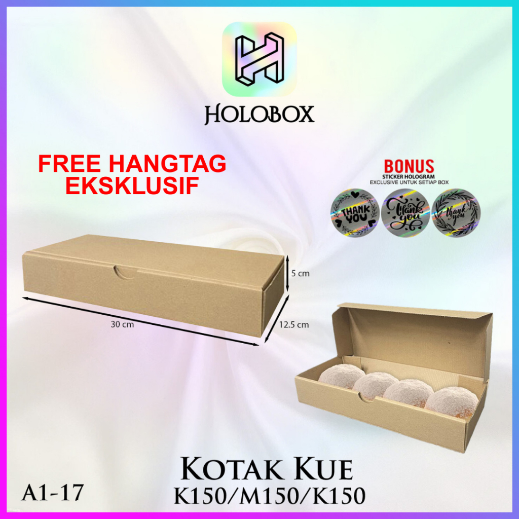 

Box/Dus/Kotak Polos/Packaging/Kue/Corrugated/Serbaguna Uk.30x12.5x5 A1-17