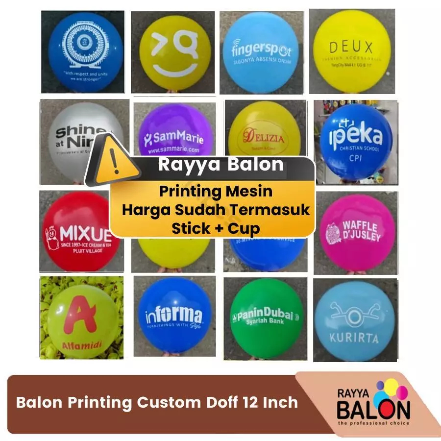 Balon Sablon Custom untuk Media Promosi Printing Mesin Lebih Rapih dan Cepat Balon tebal 3.2g
