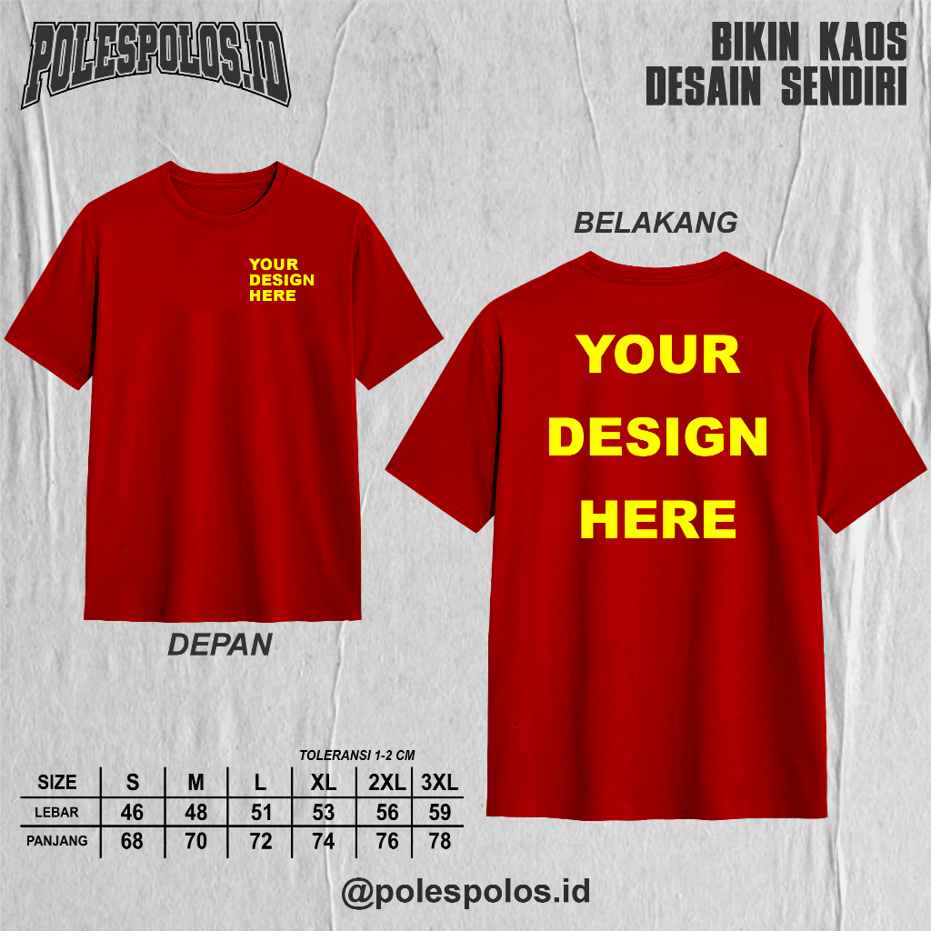 BIKIN KAOS DESAIN SENDIRI/CUSTOM KAOS