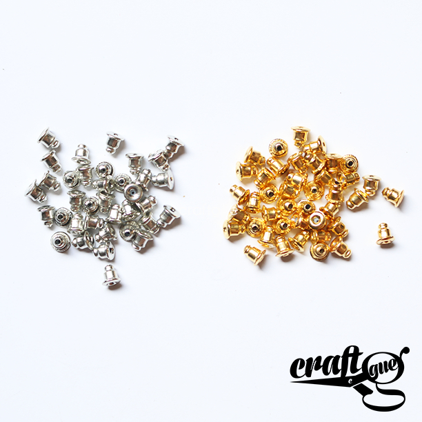 Pantat/Stopper Anting TOPI BESI Tusuk (100pcs)