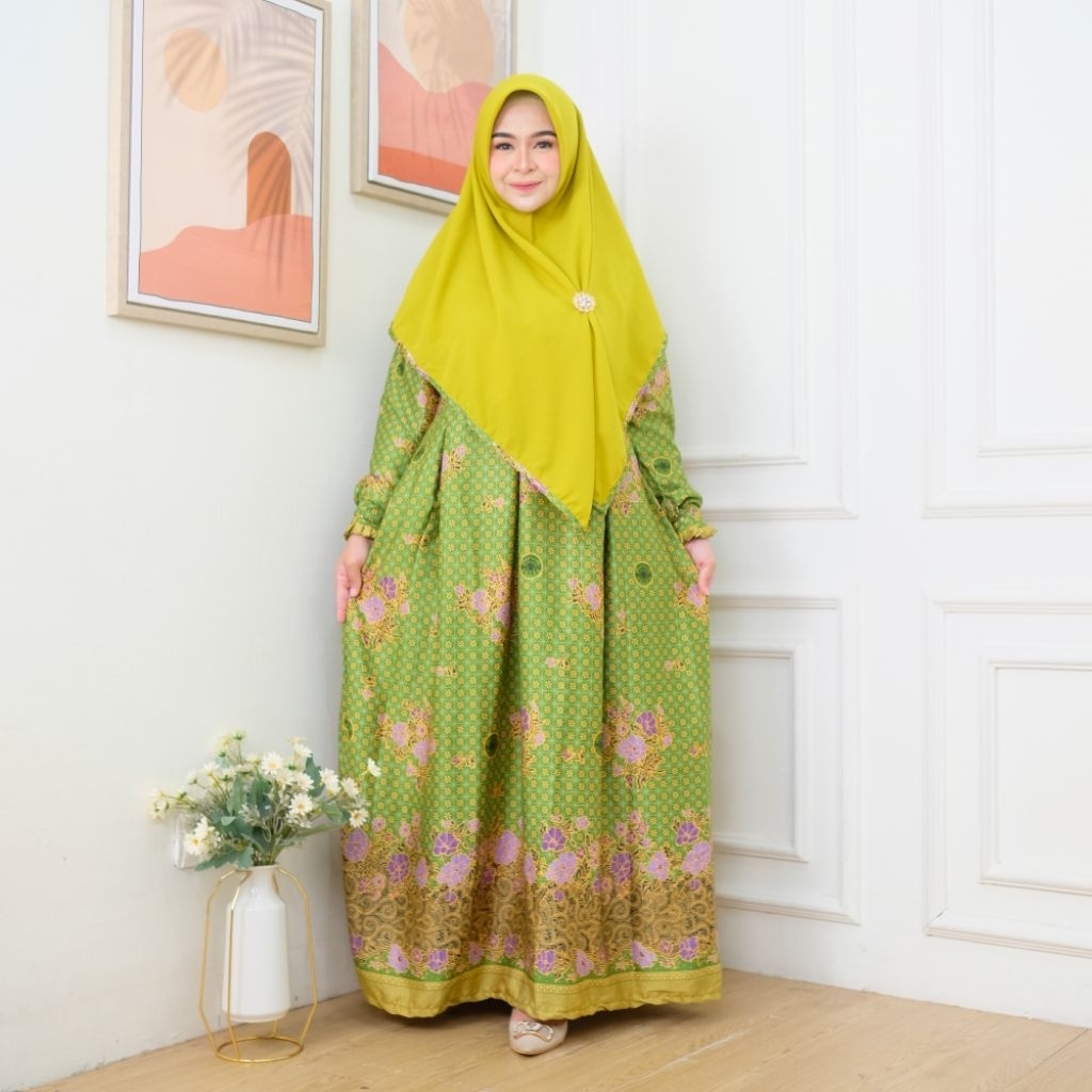 GAMIS MUSLIMAT NU BAHAN SEMI SUTERA PREMIUM  ORIGINAL