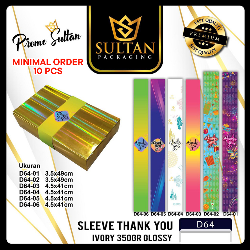 

Sleevebox |Label/Hiasan/Paper Belt Thank You Vertikal|D64
