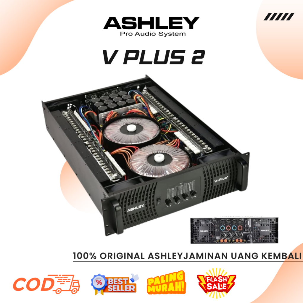Ashley V Plus 2 I Ashley V Plus 4 Channel Professional Power Amplifier