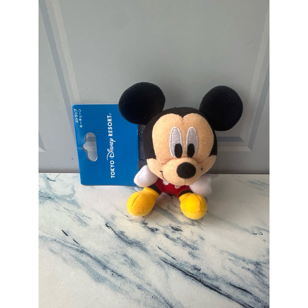 Mickey Mouse Classic Plush Doll Keychain Tokyo Disney Resort Japan