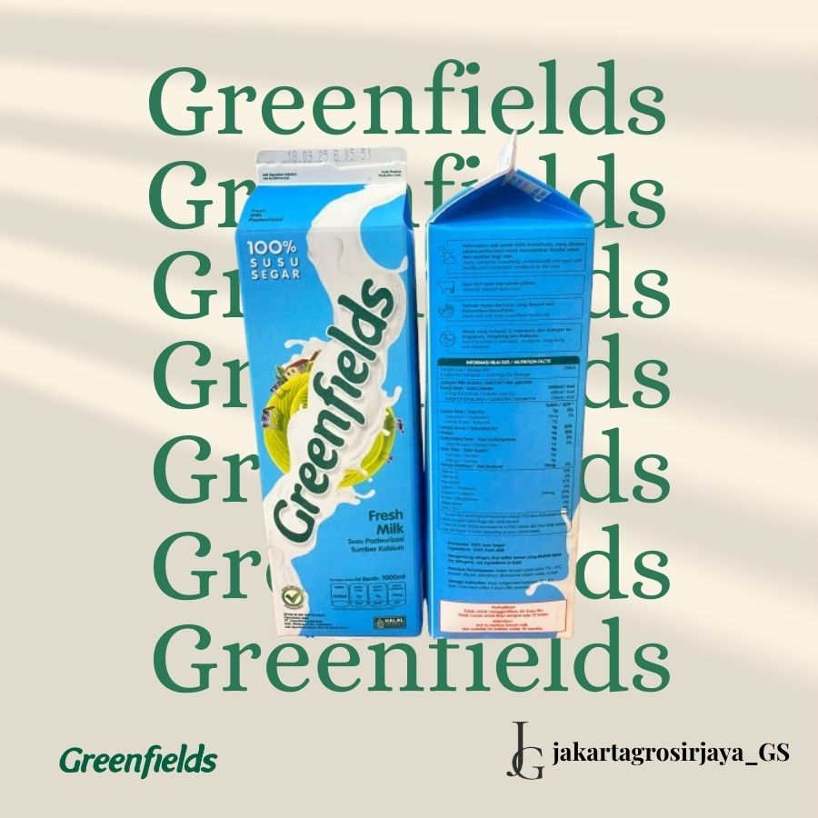 

Greenfields Fresh Milk 1 lt liter seliter | susu segar greenfield 1000 ml greenfields
