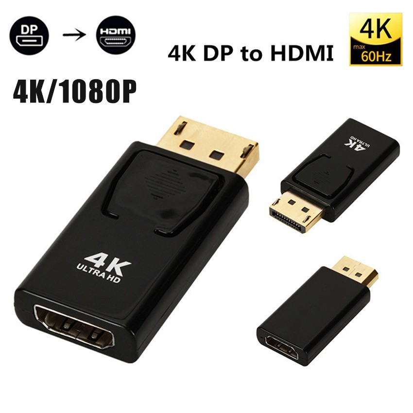-IKIAELO- 4K Converter DP Male to HDMI Female Adapter Converter DisplayPort DP To HDMI Female