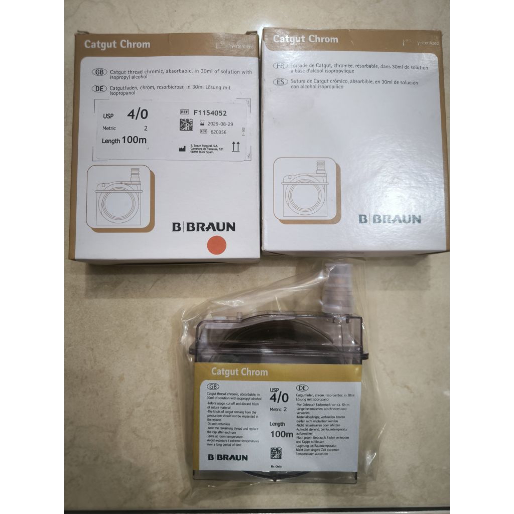 Catgut Roll Bbraun Chromic / Catgut Chromic 2/0 3/0 4/0 Roll Bbraun ( Expiyed 2029)