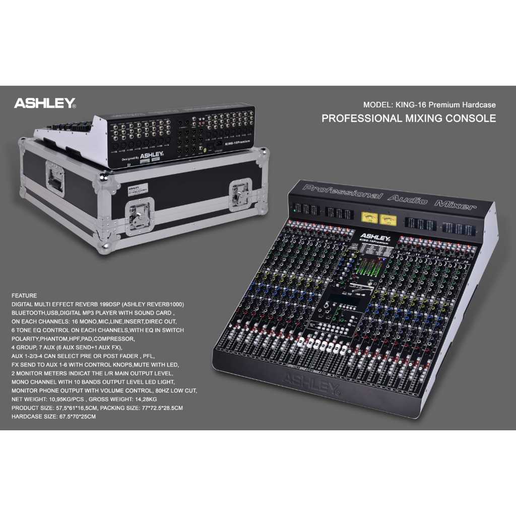 Mixer Ashley 16CH King16Premium + Hardcase
