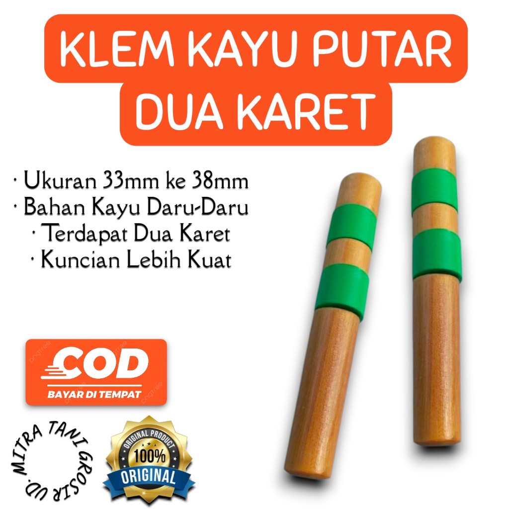 klem putar otomatis pipa egrek double kuncian, ukuran pipa 33-38