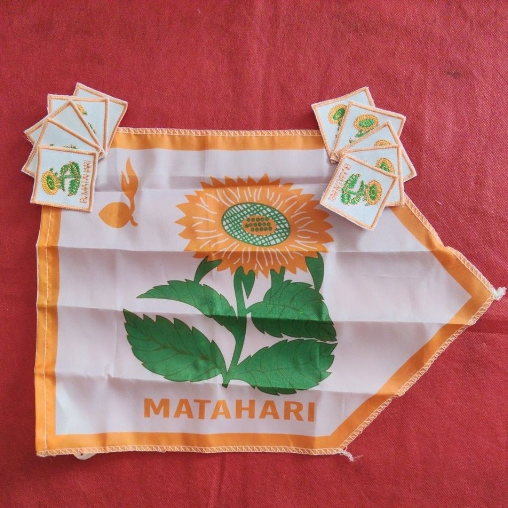 Bet Regu B. MATAHARI  -  Bet Tanda Regu Bunga Matahari Bordir - Badge Regu Pramuka
