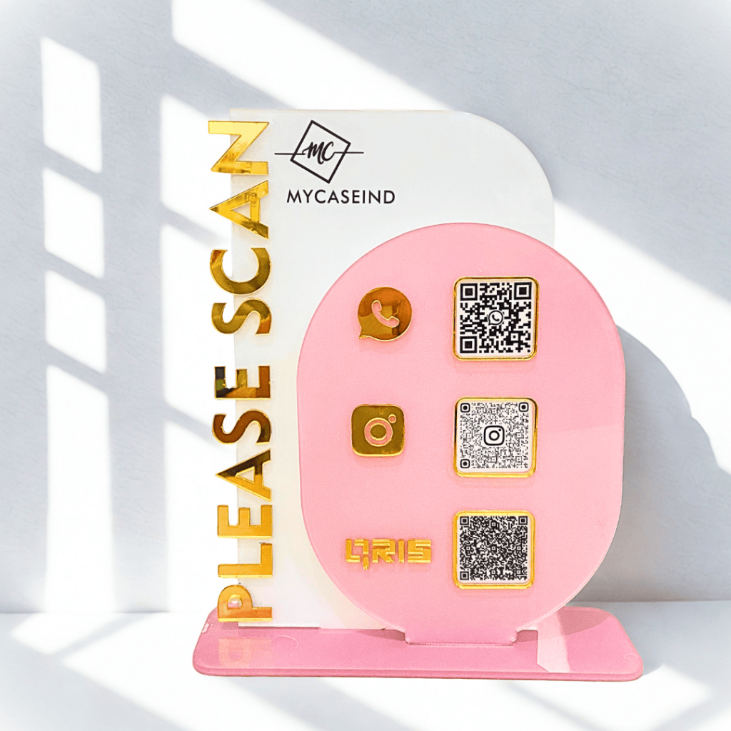 

Business Social Media Sign Instagram Acrylic | Plakat Akrilik | QR Code |