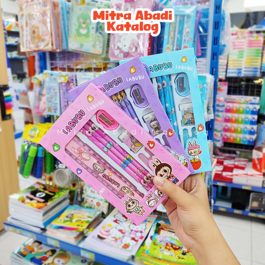 

STATIONERY SET FANCY / PAKET ALAT TULIS ANAK KARAKTER LUCU VIRAL SANRIO CAPYBARA STITCH LABUBU MURAH