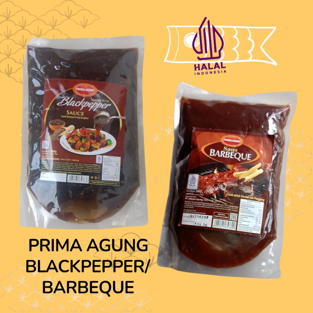 

Prima Agung Saos BlackPepper Lada Hitam / Saus Barbeque 1 Kg ,500g