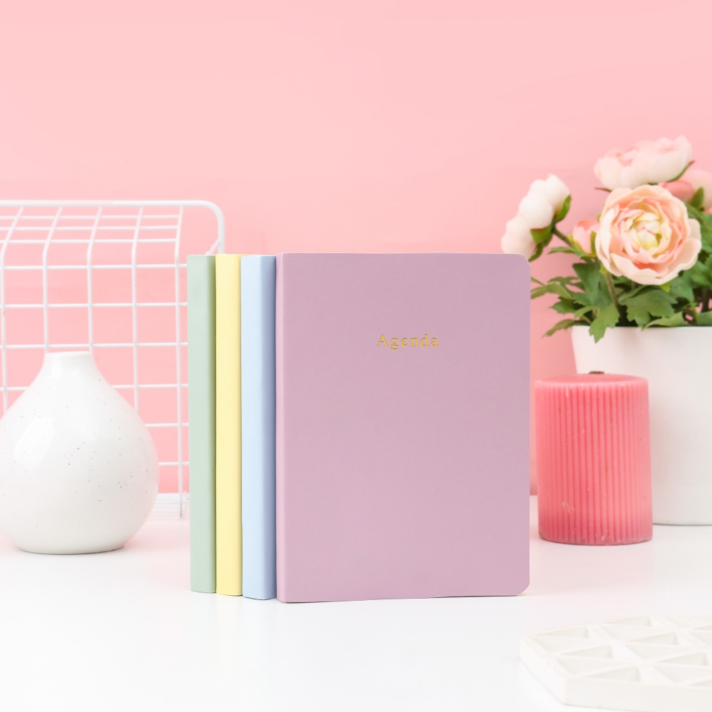 

Bukuqu Soft Leather B6 #Agenda pastel color - Notebook kulit premium - cream paper